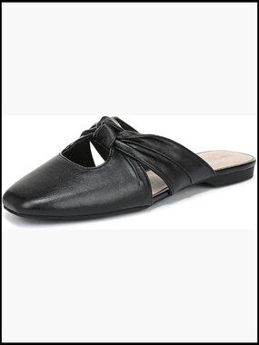 Chic Mules with Chunky Knot Detail Slip-On Comfortable Flats Square Toe